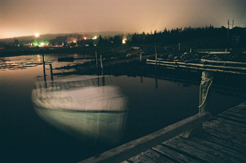 Long exposure on film from the Hefford wharf in New Harbour, 2016